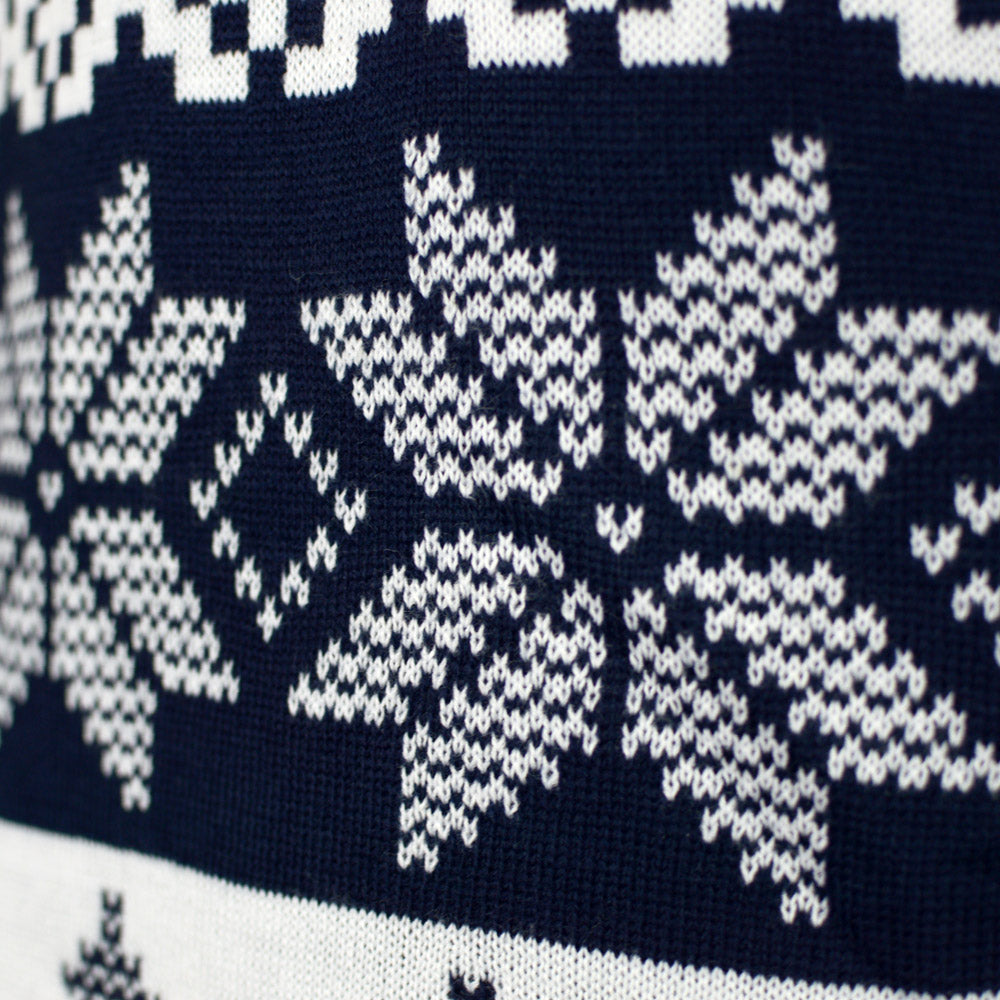 detail North Pole Blue Couple's Christmas Jumper