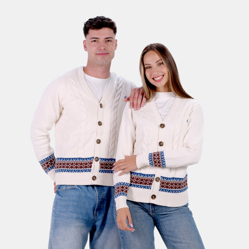 Organic Cotton Cardigan Mens Jumper Renne Couple