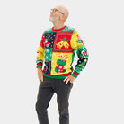 Organic Cotton Christmas Jumper Patchwork Mens