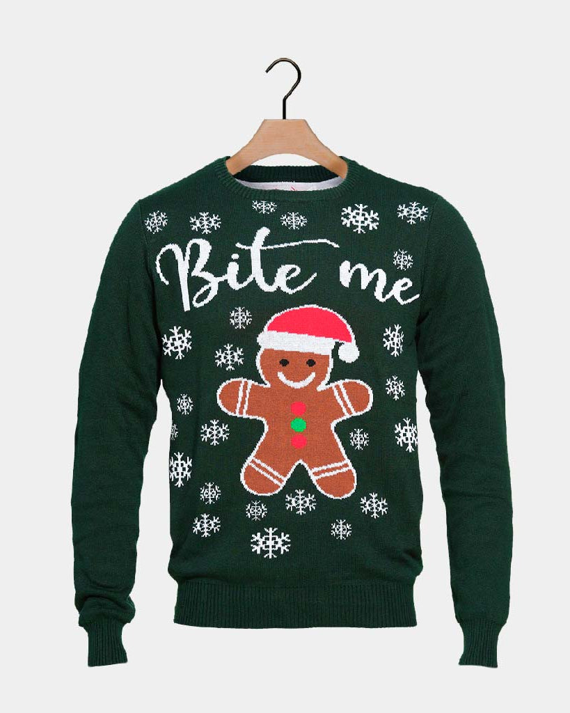 Organic Cotton Family Christmas Jumper Bite Me