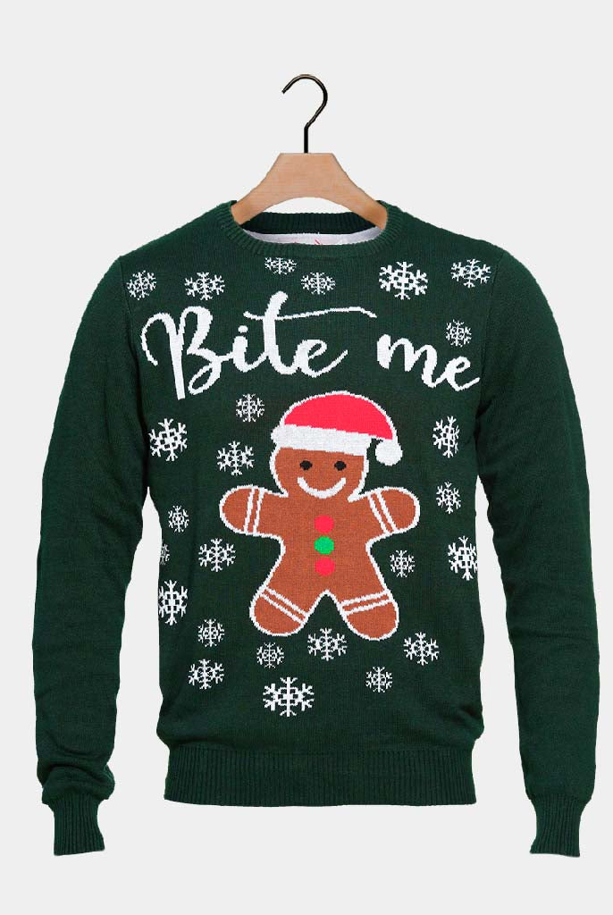 Organic Cotton Family Christmas Jumper Bite Me