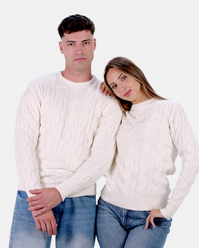 Organic Cotton Mens Jumper Snowfall Couple