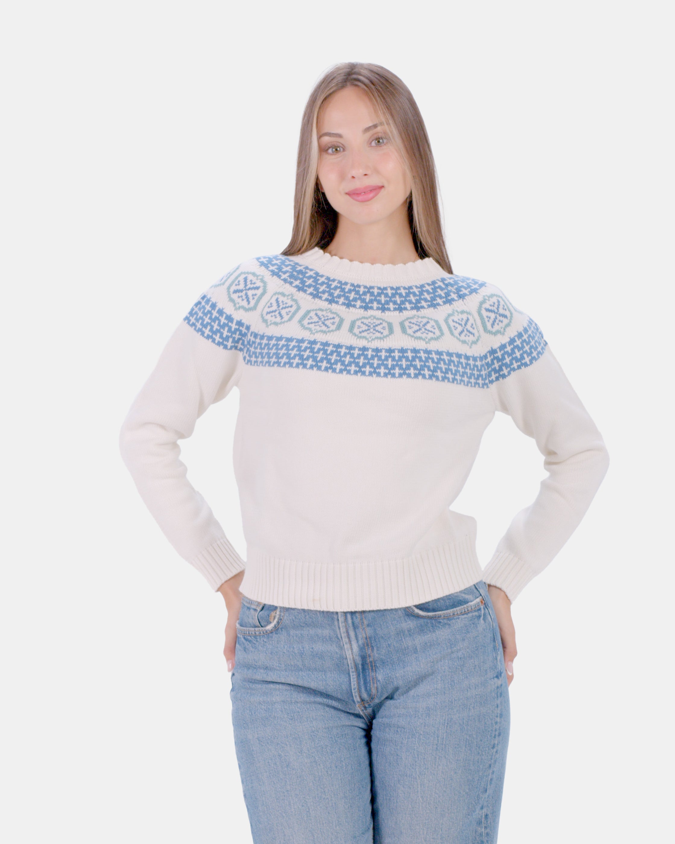 Organic Cotton Womens Jumper Glacier