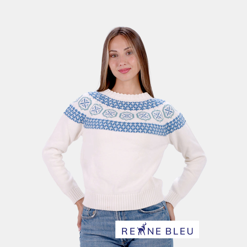 Organic Cotton Womens Jumper Glacier