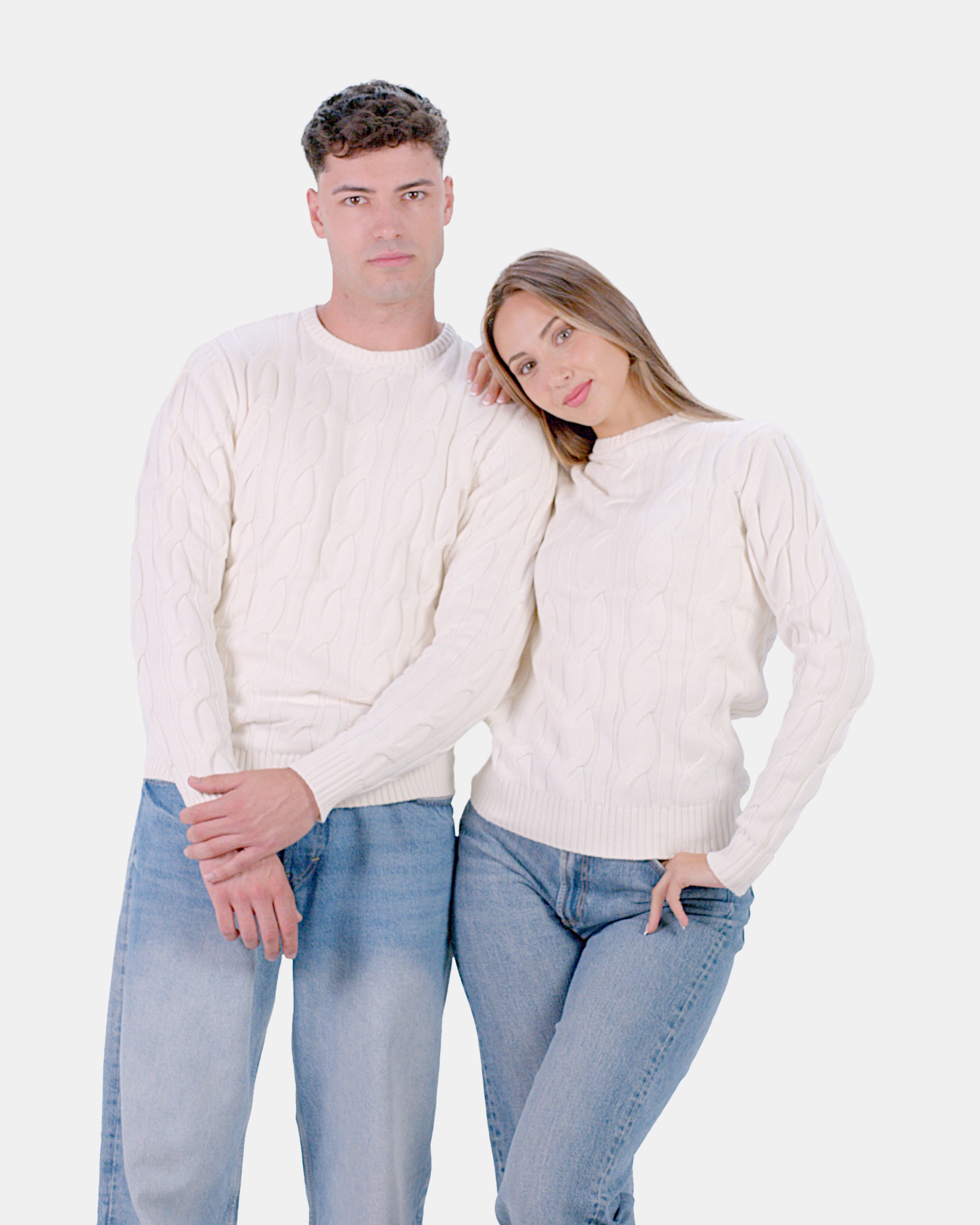 Organic Cotton Womens Jumper Snowfall Couple