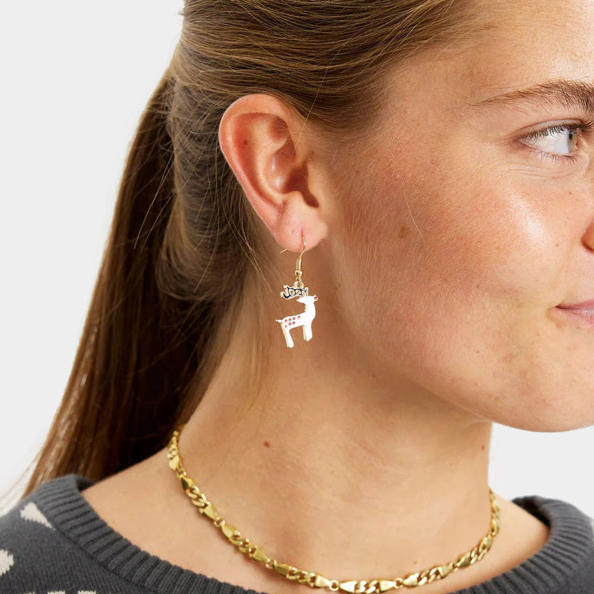 Reindeer Christmas Earrings