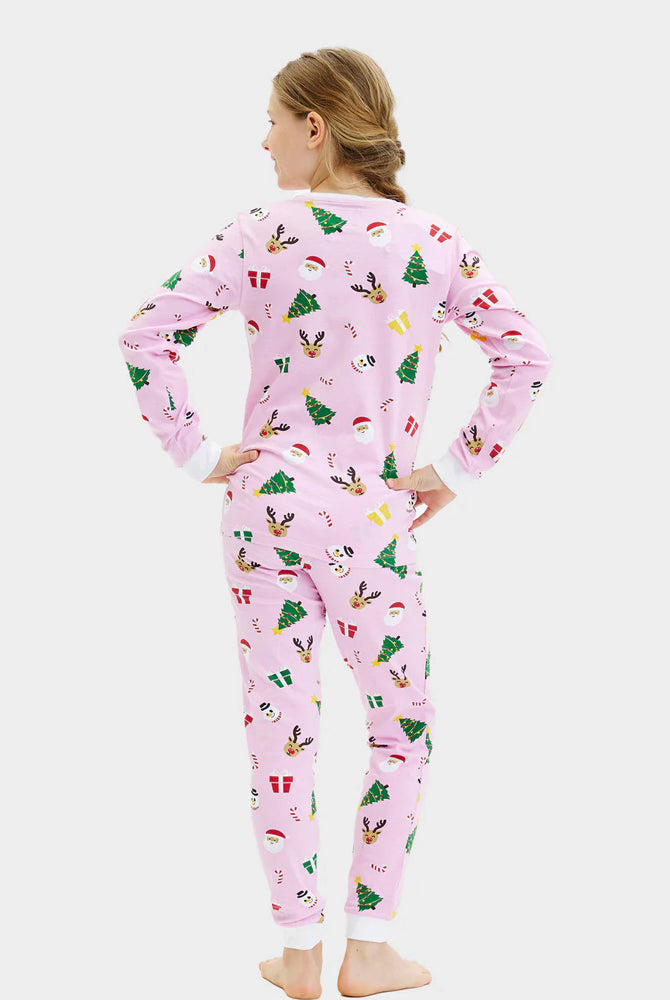 Pink Christmas Pyjama for Children with Christmas Motifs Boy