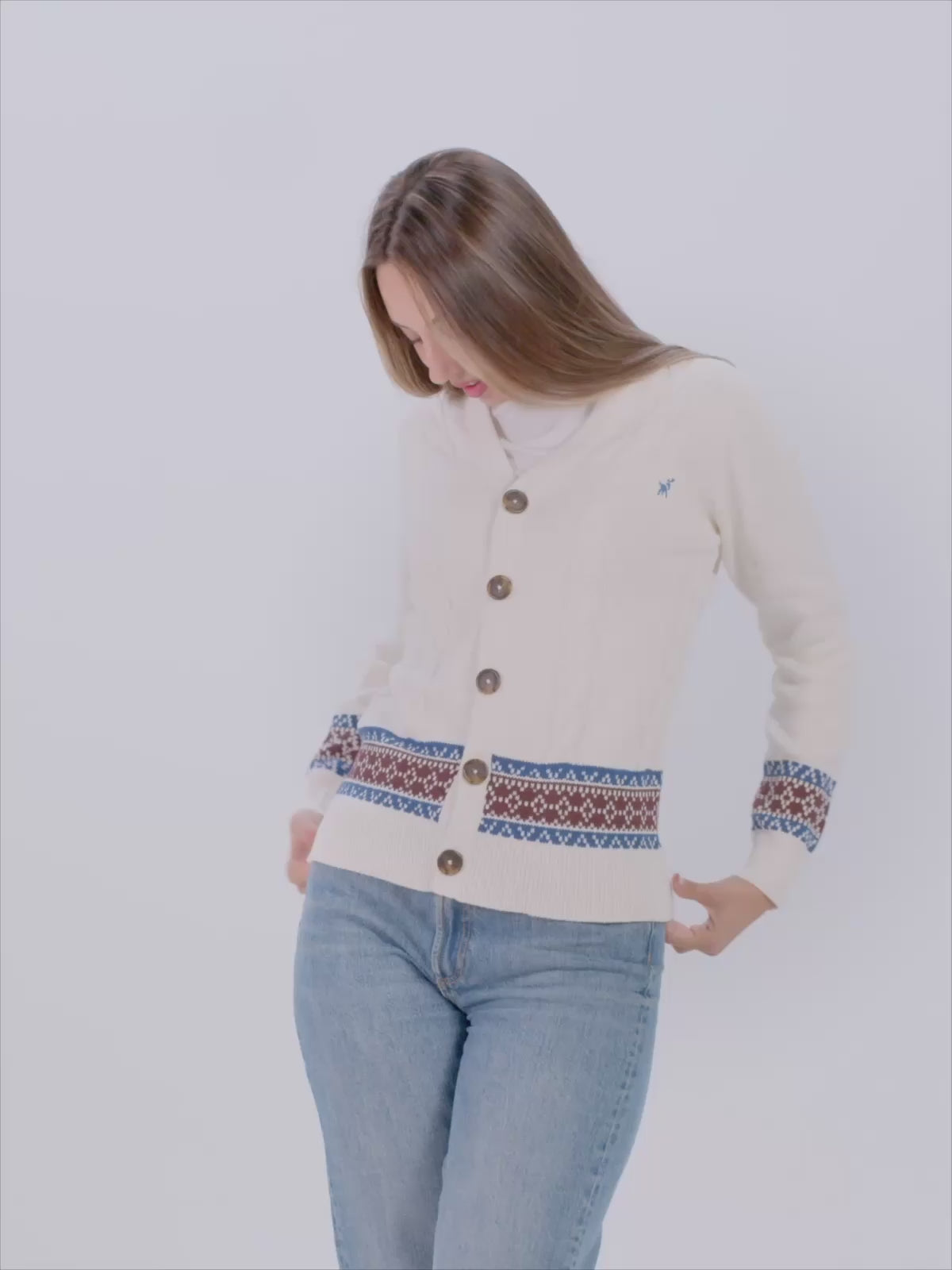 Organic Cotton Cardigan Womens and Mens Jumper Renne