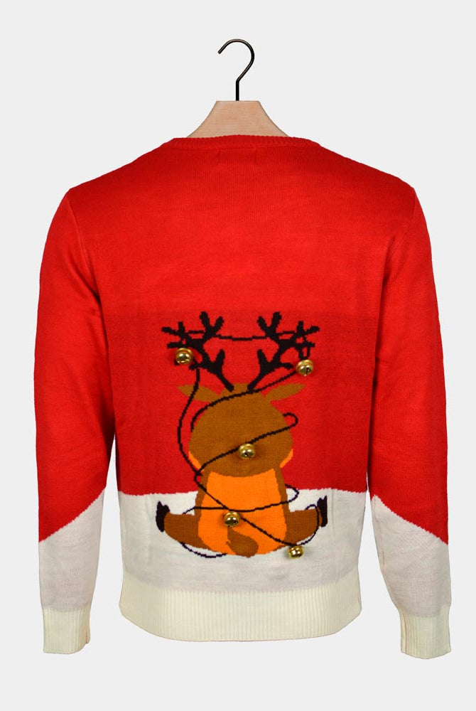 Christmas Jumper Red 3D Couple's Jingle Bells Suck