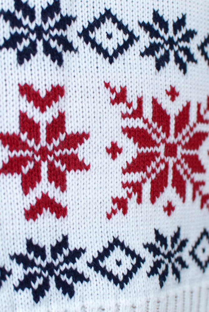 Red Christmas Snow Jumper with Reindeer