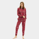 Red Christmas Pyjama for Women Ho Ho Ho Men