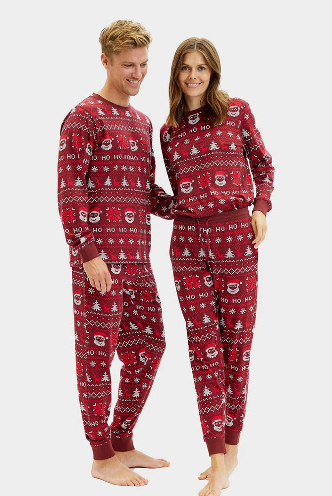 Red Christmas Pyjama for Women and Men Ho Ho Ho