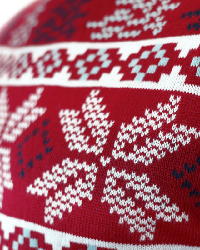 Classic Red Family Christmas Jumper with Polar Stars Detail