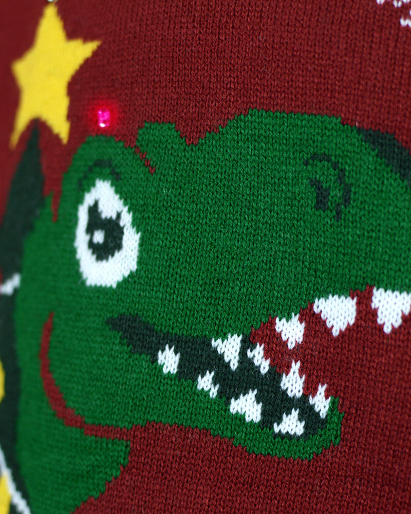 Tree-Rex LED light-up Family Christmas Jumper