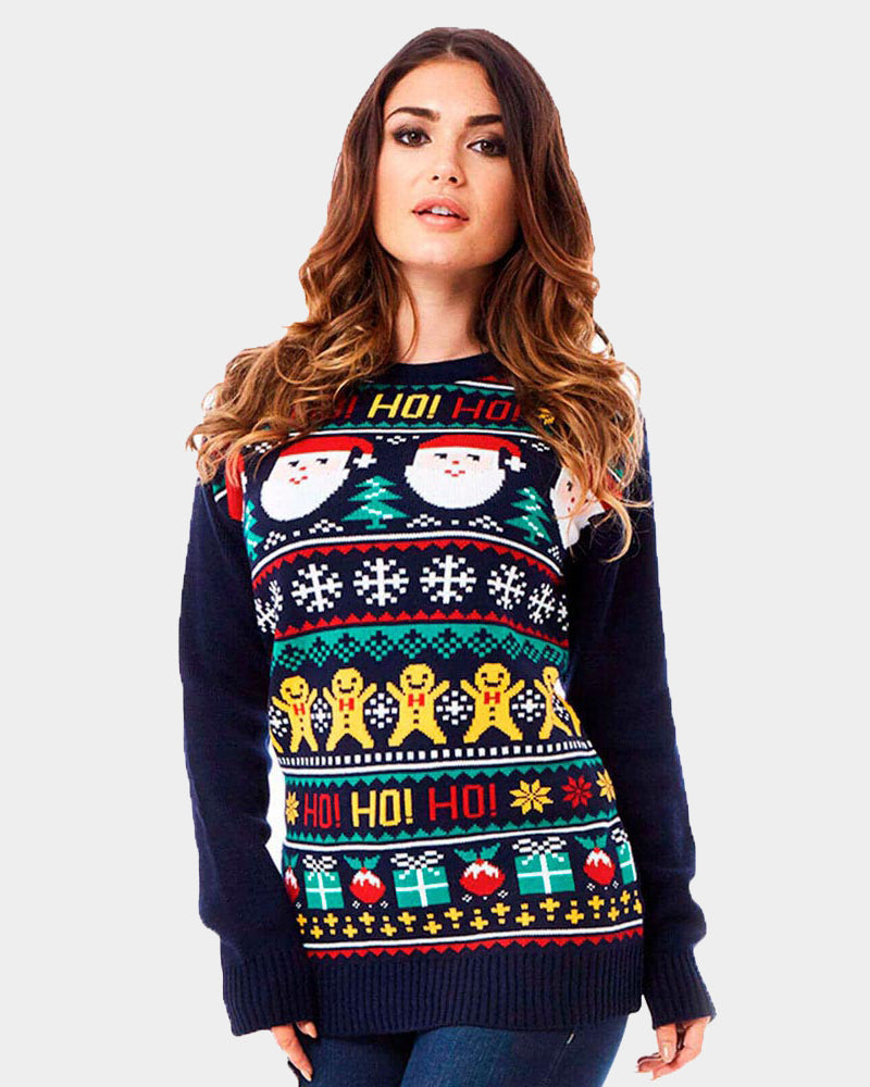 Santa Ho Ho Ho! Couple's Christmas Jumper womens