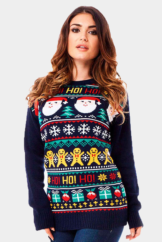 Santa Ho Ho Ho! Couple's Christmas Jumper womens