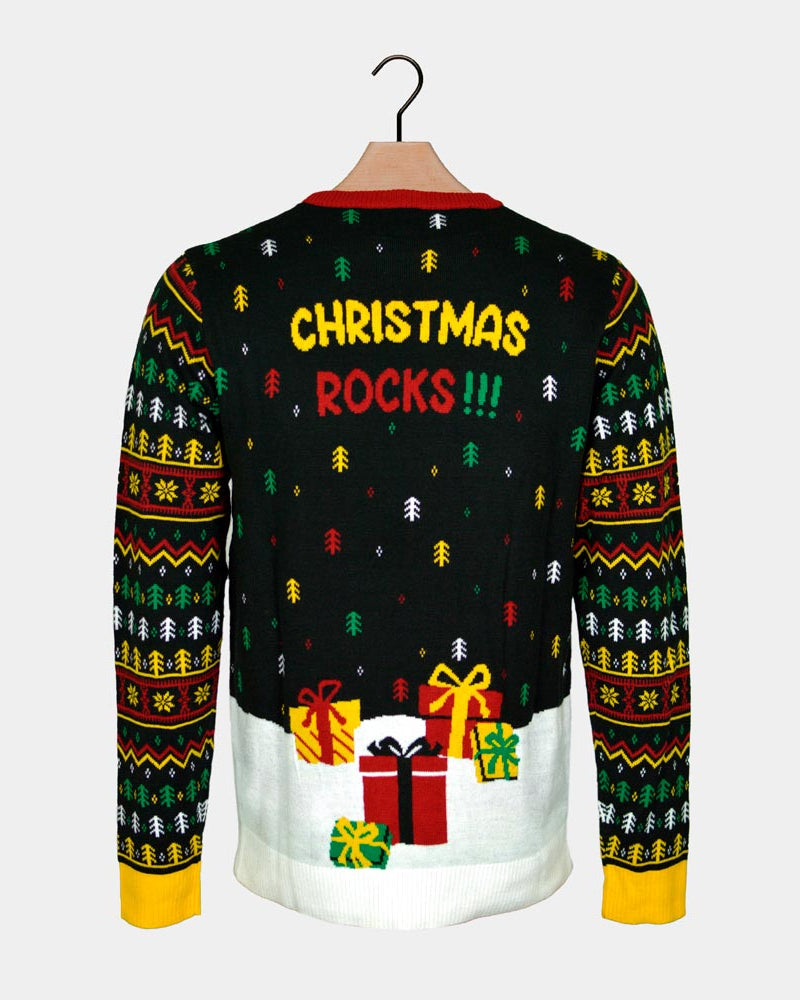 Santa Rocker LED light-up Christmas Jumper