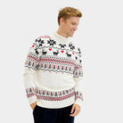 Men's Christmas Jumper Classy Turtleneck Beige Organic Cotton