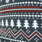 Turtleneck Organic Cotton Womens Christmas Jumper Reindeers Grey