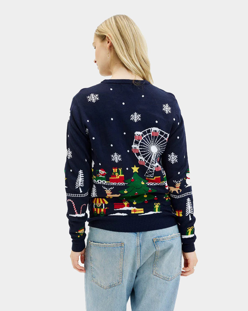 Winter Wonderland LED light-up Women's Christmas Jumper