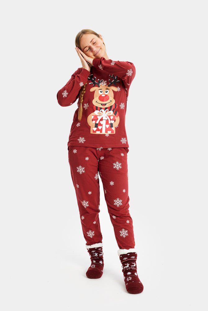 Women Rudolph the Reindeer Red Christmas Pyjama