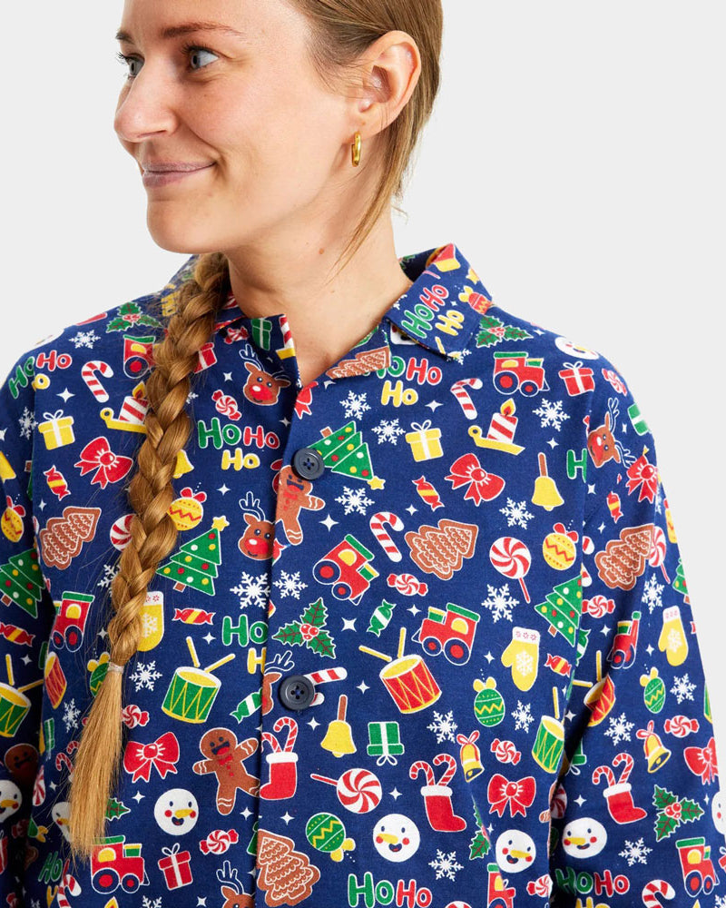 Womens Christmas Dream Blue Christmas Pyjama