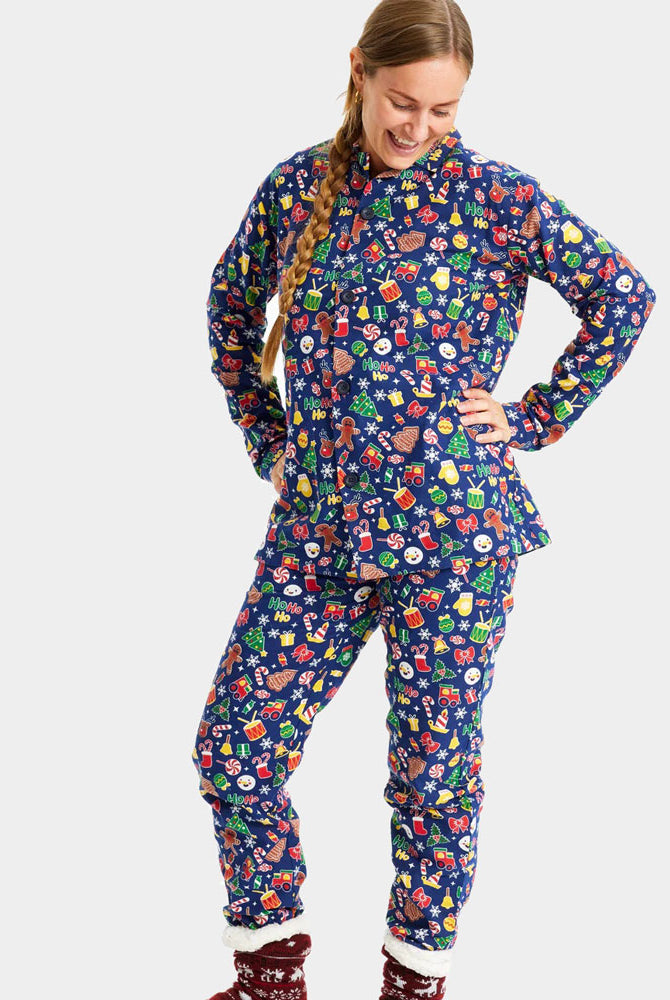 Christmas Dream Blue Christmas Pyjama for Family Womens