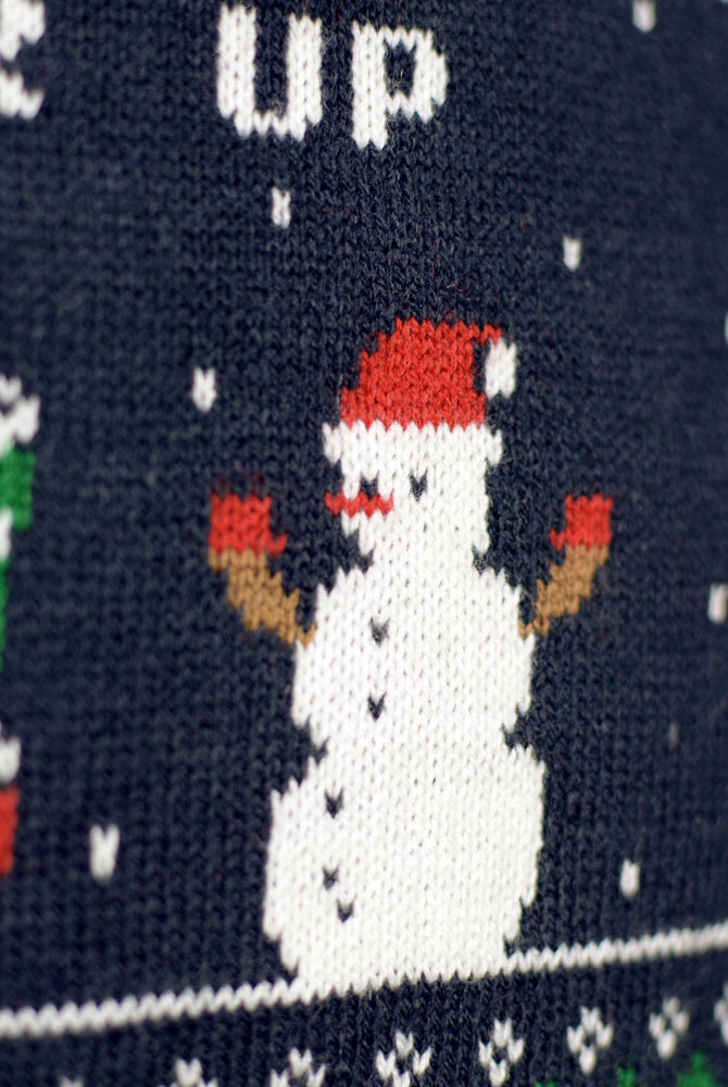 Womens Christmas Jumper Vintage Gaming Snowman