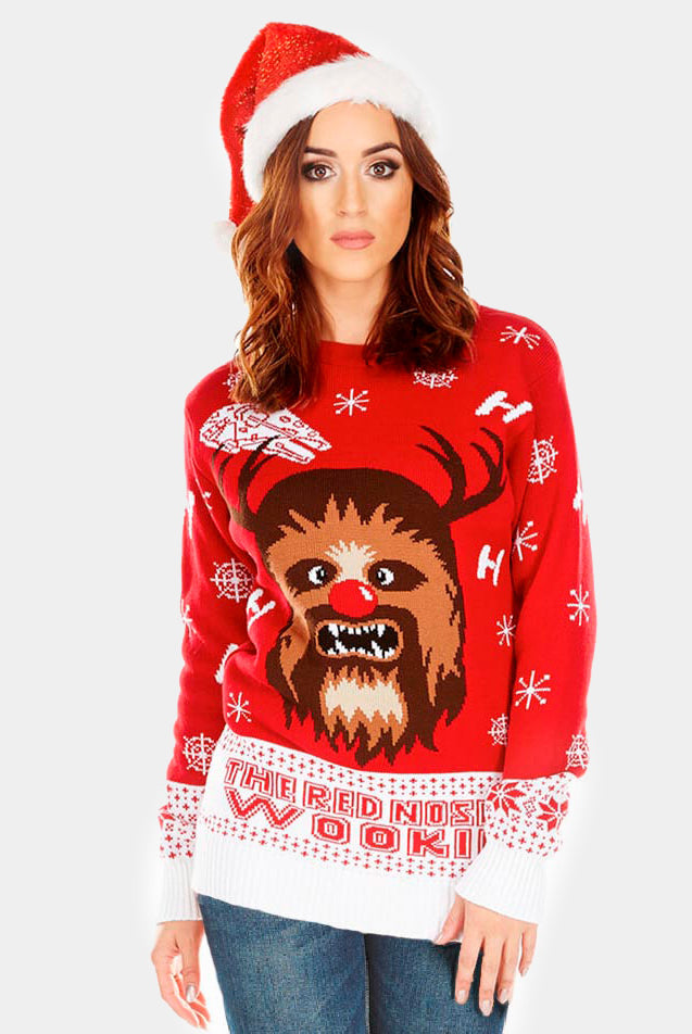 womens Wookiee Couple's Christmas Jumper