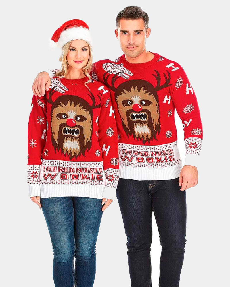 Star Wars Wookiee Mens Christmas Jumper Womens Couple