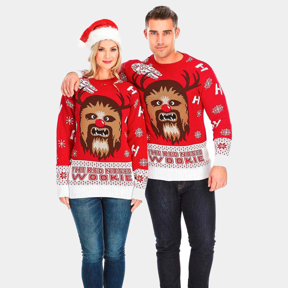 Star Wars Wookiee Mens Christmas Jumper Womens Couple