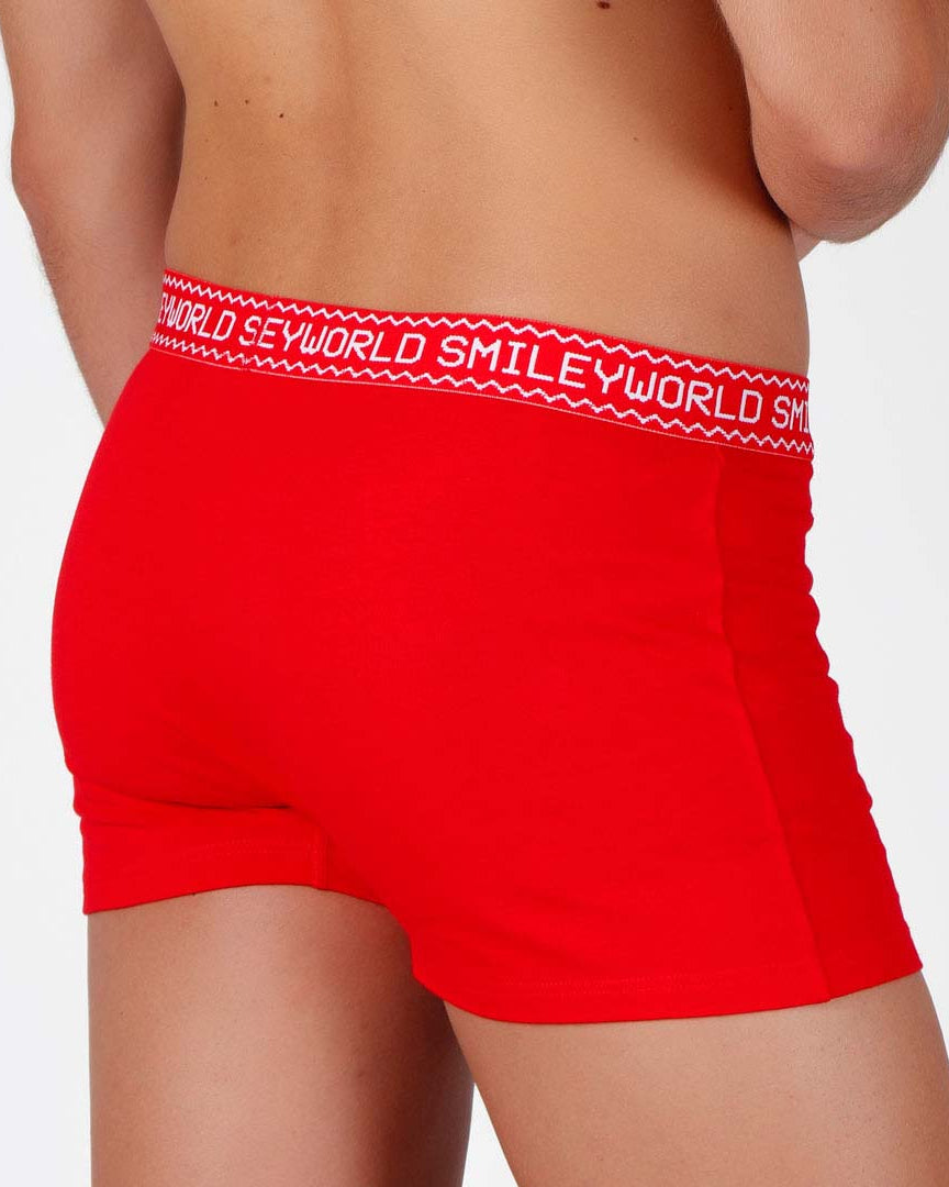 Mens Christmas Boxer Smile with Christmas Cup Back