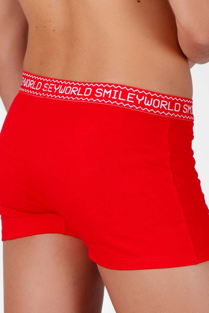 Mens Christmas Boxer Smile with Christmas Cup Back
