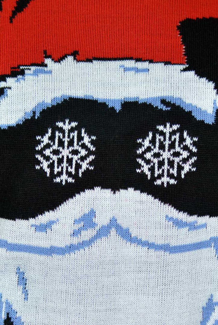 Black Santa Family Christmas Jumper Detail