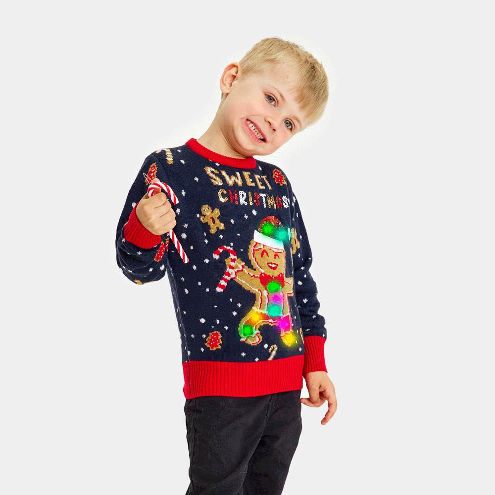 Light up christmas jumper boys top
