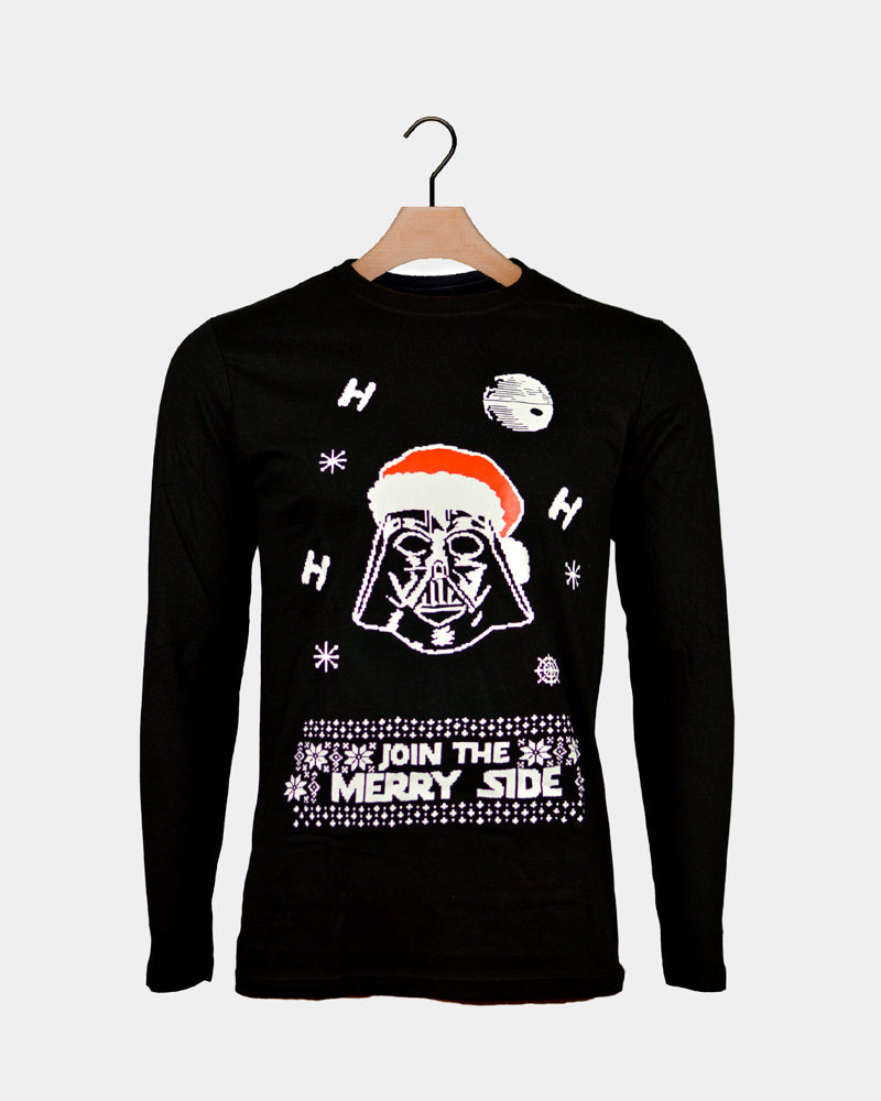 Long sleeve Mens and Womens Christmas T-Shirt Star Wars Darth Vader