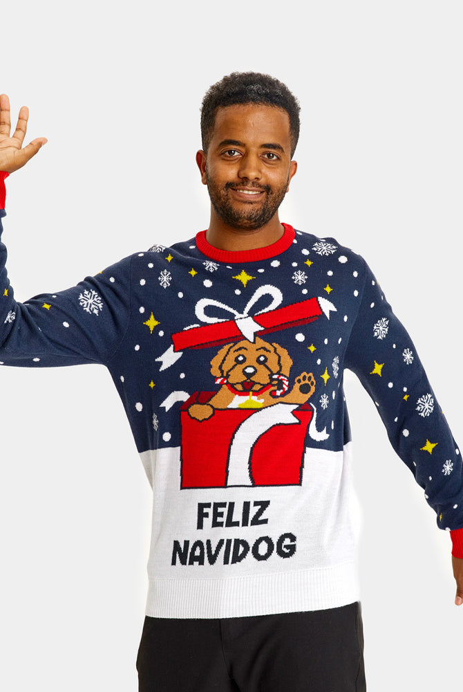 Christmas Jumper Feliz Navidog Mens