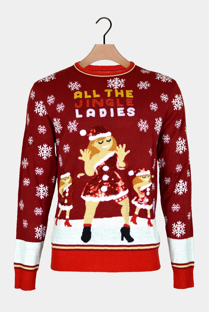 Christmas Jumper Jingle Ladies with Sequins