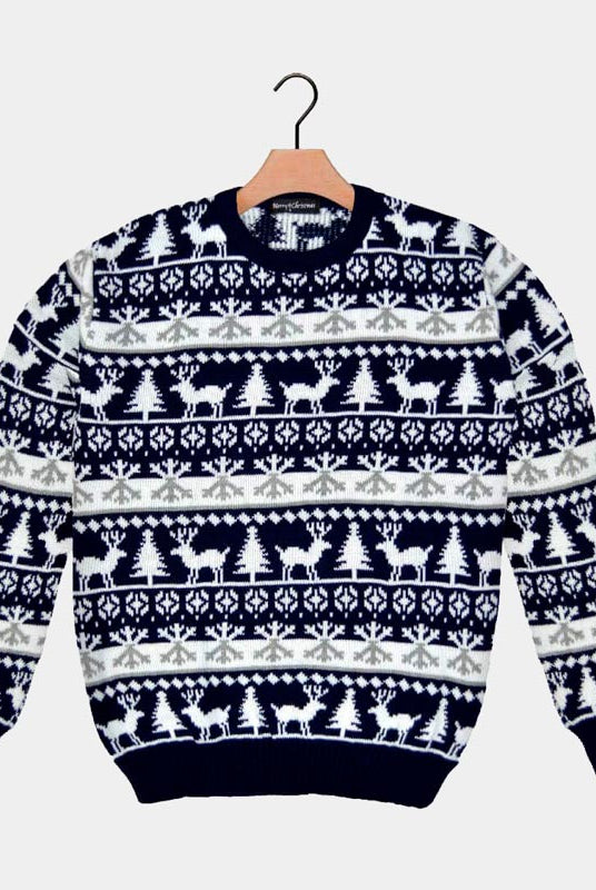 Christmas Jumper with Reindeers and Trees Strips 2021