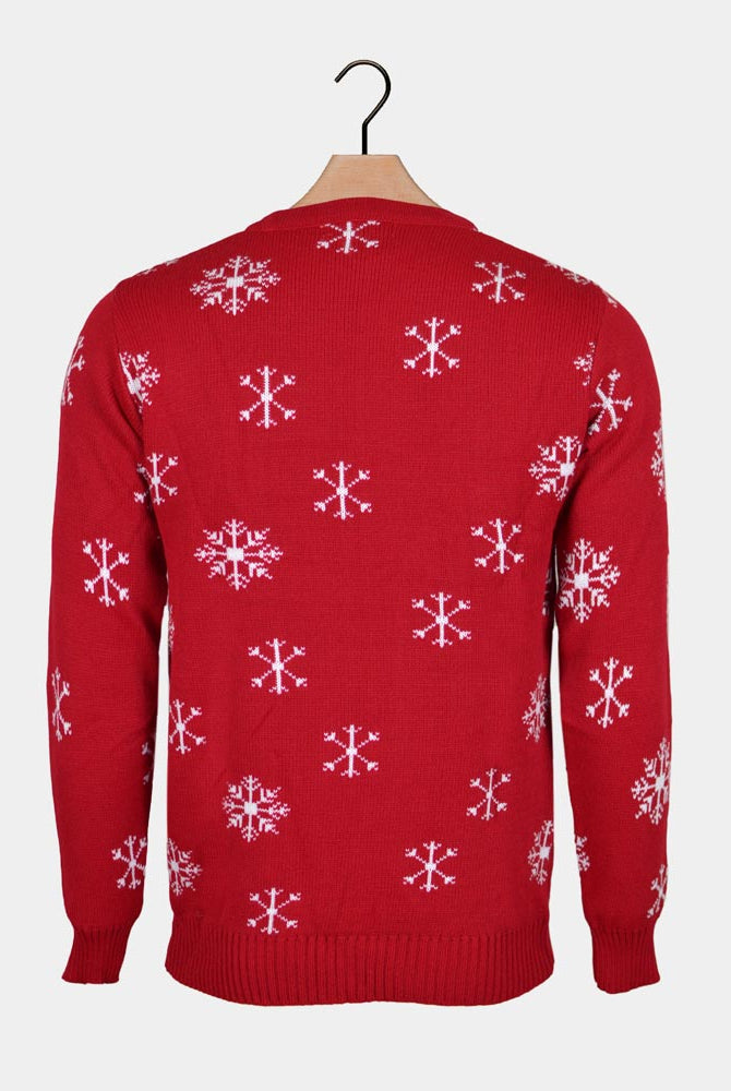Christmas Jumper Santa and Reindeer with Sunglasses Back