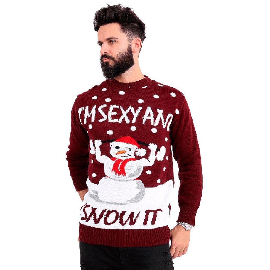 Christmas Jumper with Sexy Snowman