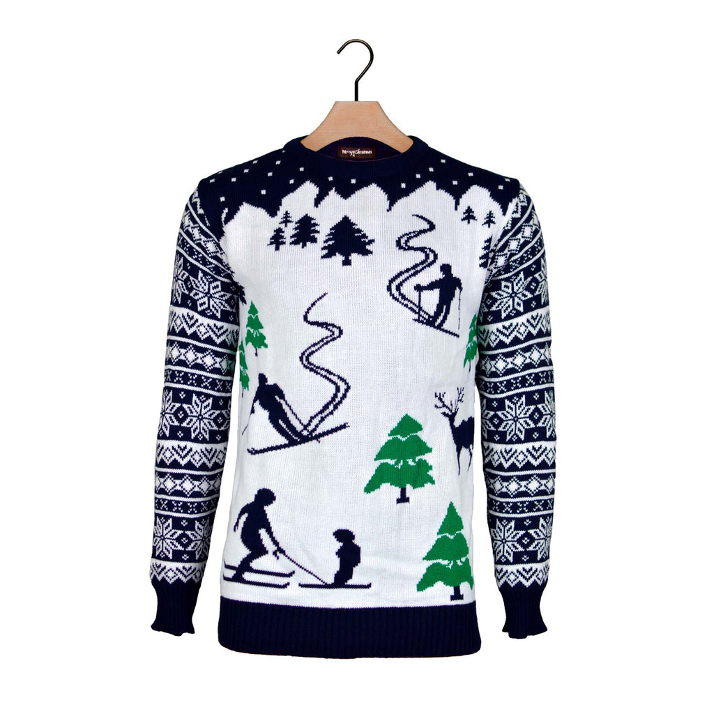 Christmas Jumper with Skiers