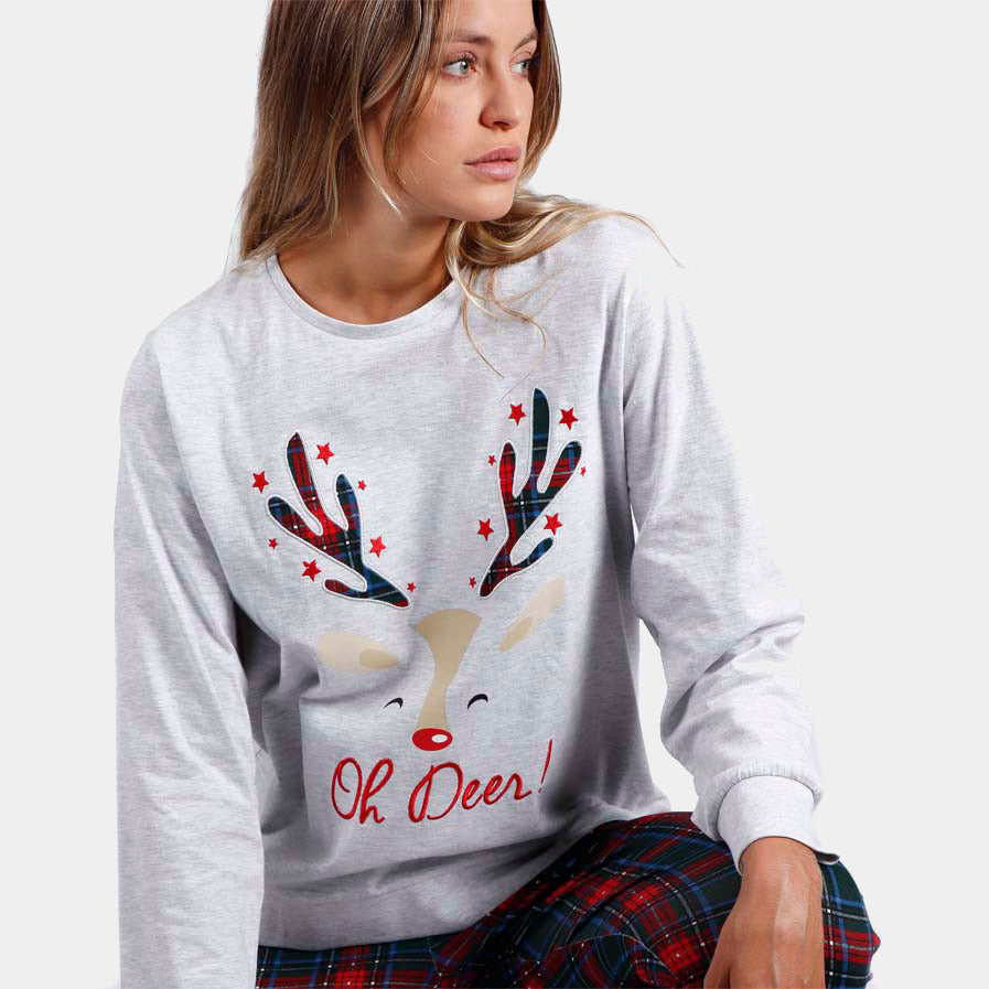 Christmas Pyjama Oh Deer Womens