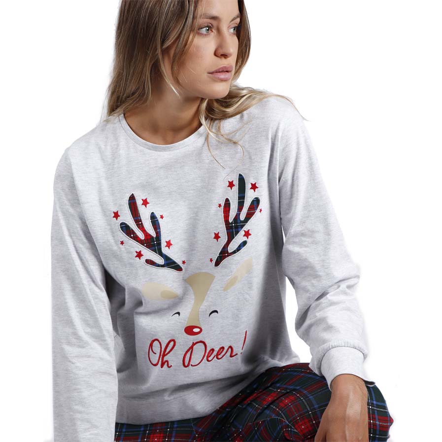 Christmas Pyjama Oh Deer Womens 