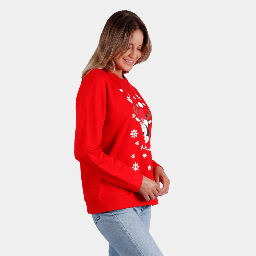 Christmas Sweatshirt Smile Womens