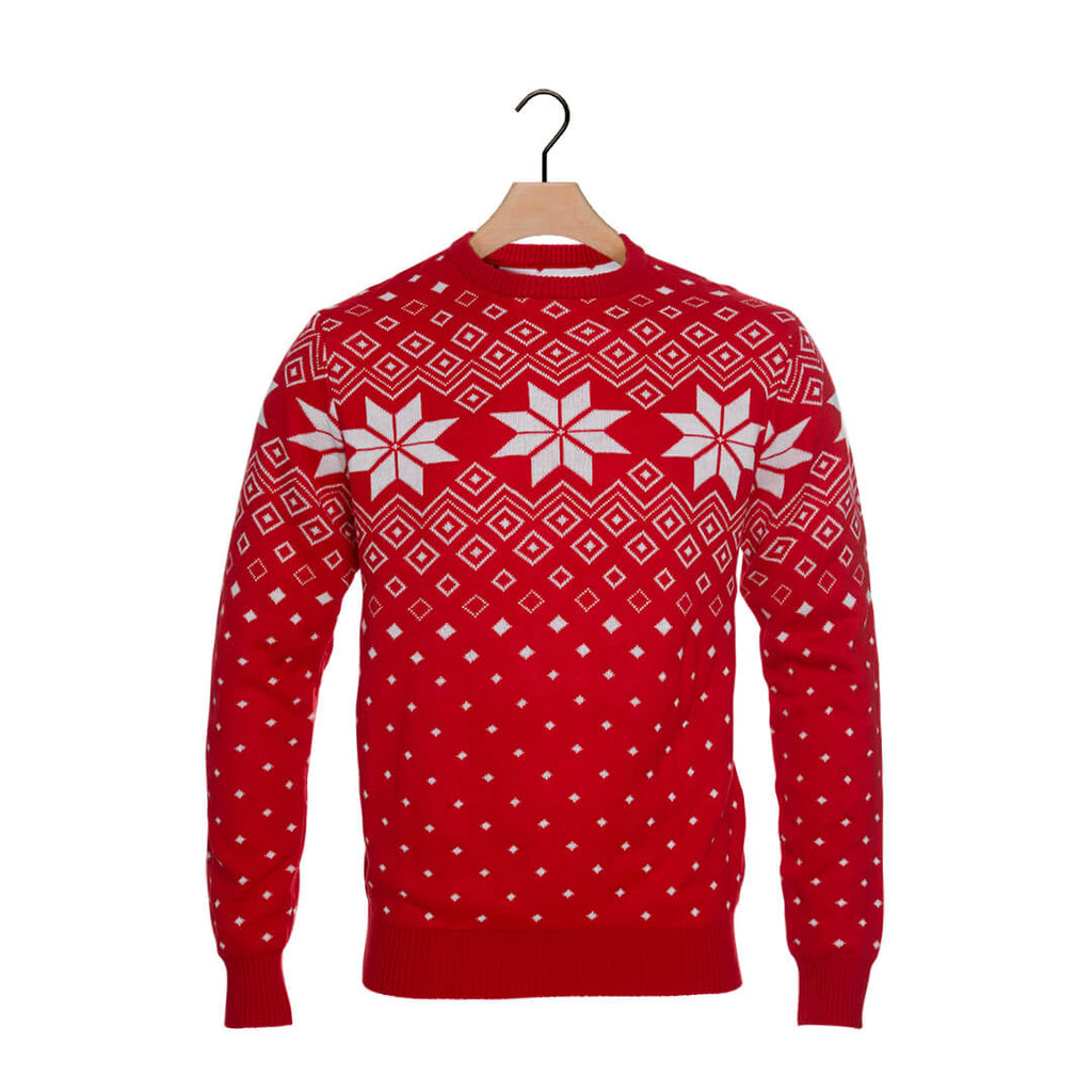 Classic Red Christmas Jumper with Stars