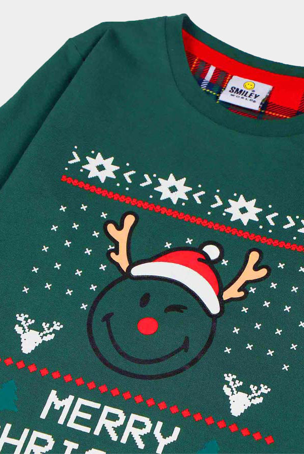 Green Christmas Pyjama Smile