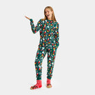 Green Christmas Pyjama for Family with Christmas motifs WOmens