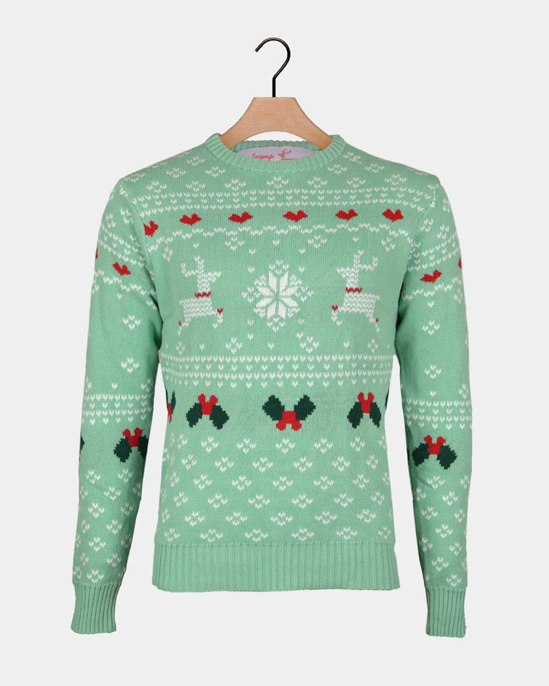 Green Sweet Boys and Girls Christmas Jumper