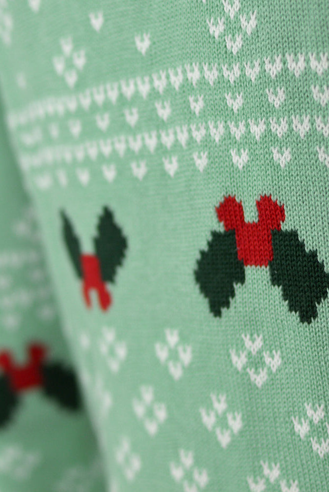 Green Sweet Christmas Jumper Detail